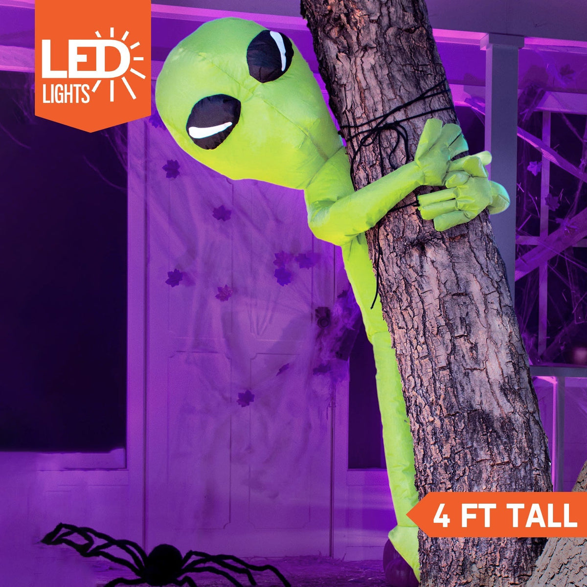 Joiedomi 4 FT Halloween Inflatable Tree Alien with LEDs