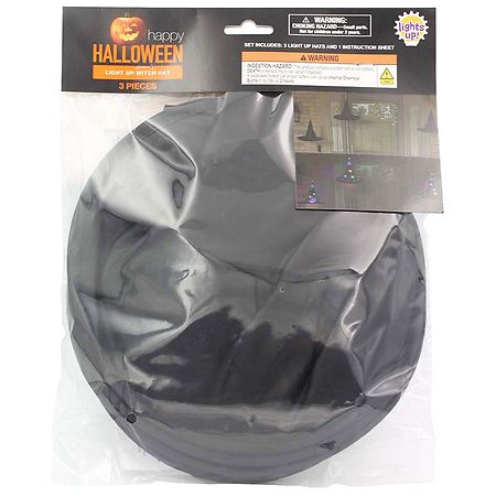 Festive Voice Light-Up Witch Hats 3 Pack Halloween