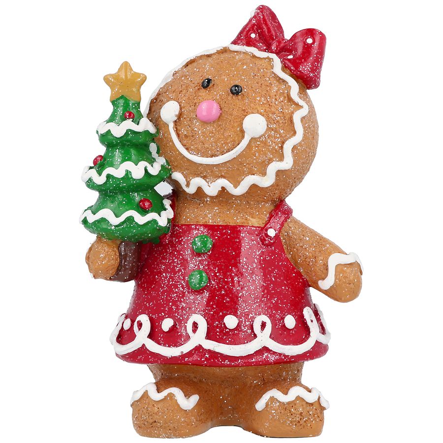 Festive Voice Gingerbread Christmas Figurine