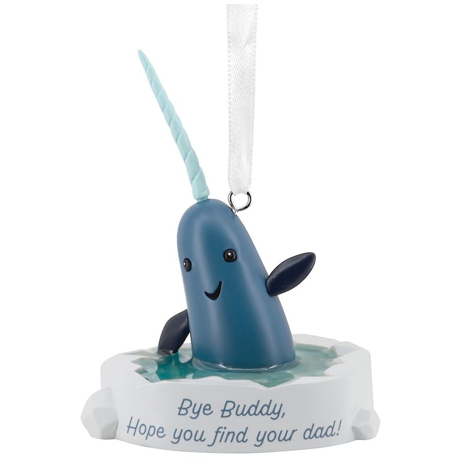 Hallmark Elf Narwhal Bye Buddy Christmas Ornament