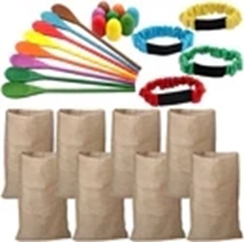 Potato Sack Race Bags & Games - Easter / Carnival / Spring / picnic / Family reunion - 4 Players - additional view