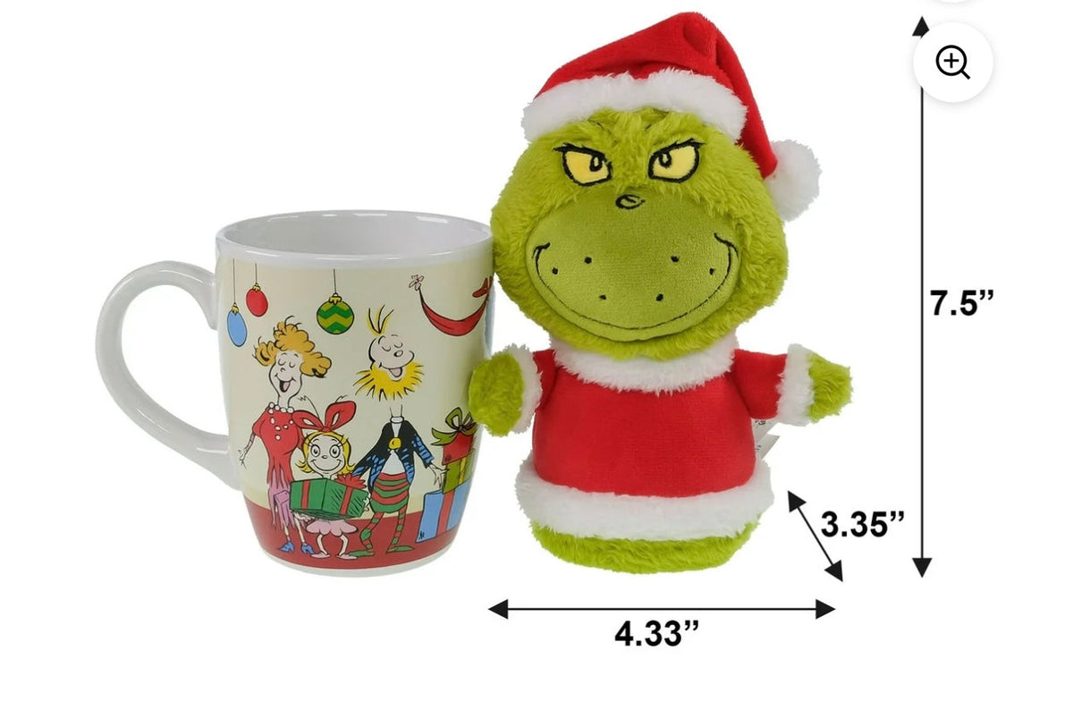 Dr. Seuss' How The Grinch Stole Christmas Grinch Jumbo Plush in a Mug by Ruz - additional view