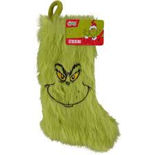 Dr. Seuss The GRINCH 9" Furry Face Stocking by RUZ