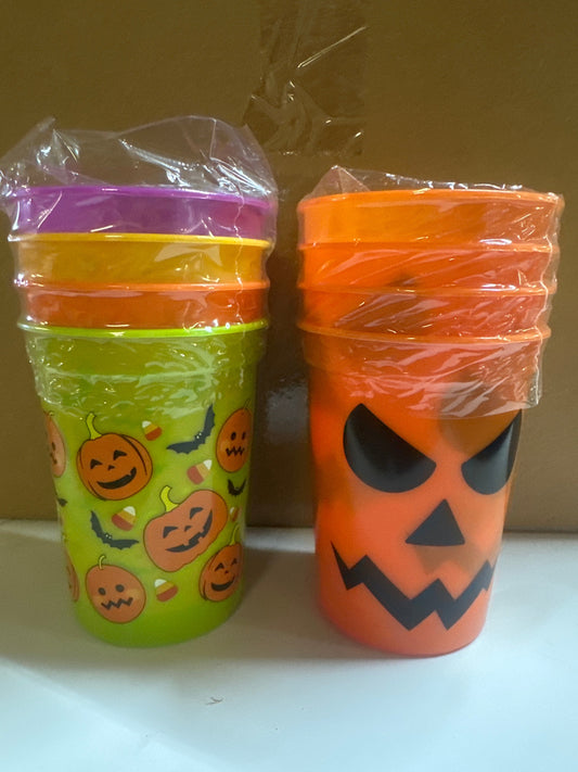 Halloween themed party cups 8oz pack of 10, selections / colors vary