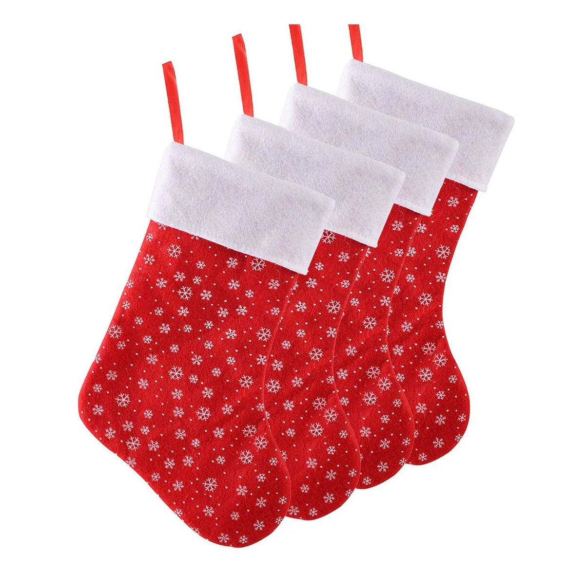 15" Felt Christmas Stockings, 4 Pack