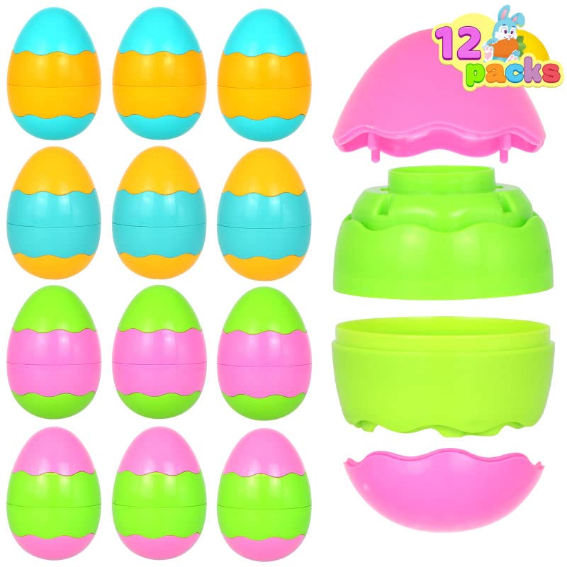 12 pcs 4 part Plastic Easter Eggs - additional view