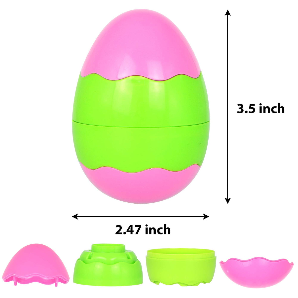 12 pcs 4 part Plastic Easter Eggs - additional view