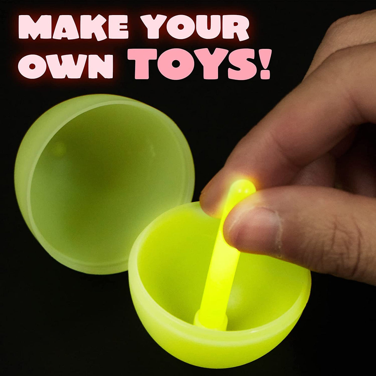 72 PCs Easter Eggs with Mini Glow Sticks - additional view