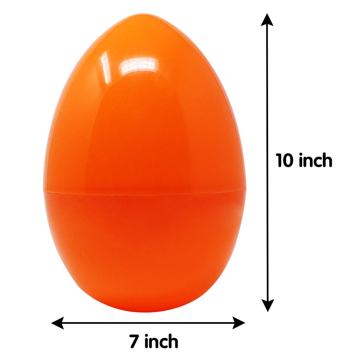 6PCS 10" Jumbo Plastic Bright Solid Easter Eggs Assorted Colors - additional view