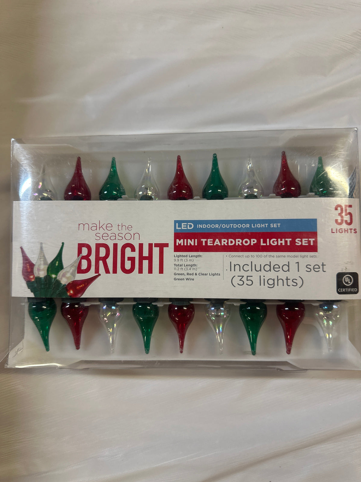 Mini teardrop lights set 35 count LED indoor outdoor