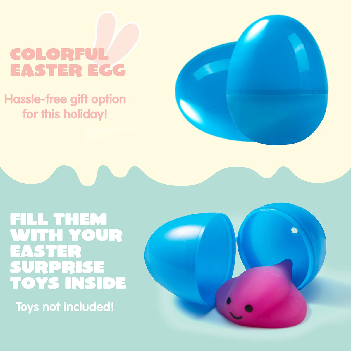 100 Pcs 2.3" Easter Eggs Assorted - additional view