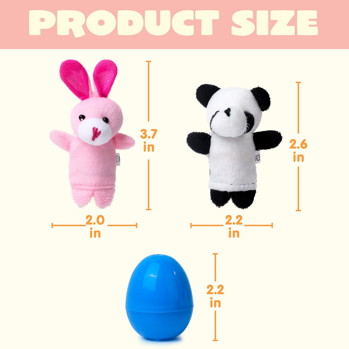 24 Pcs Easter Eggs Filled with Finger Puppets - additional view
