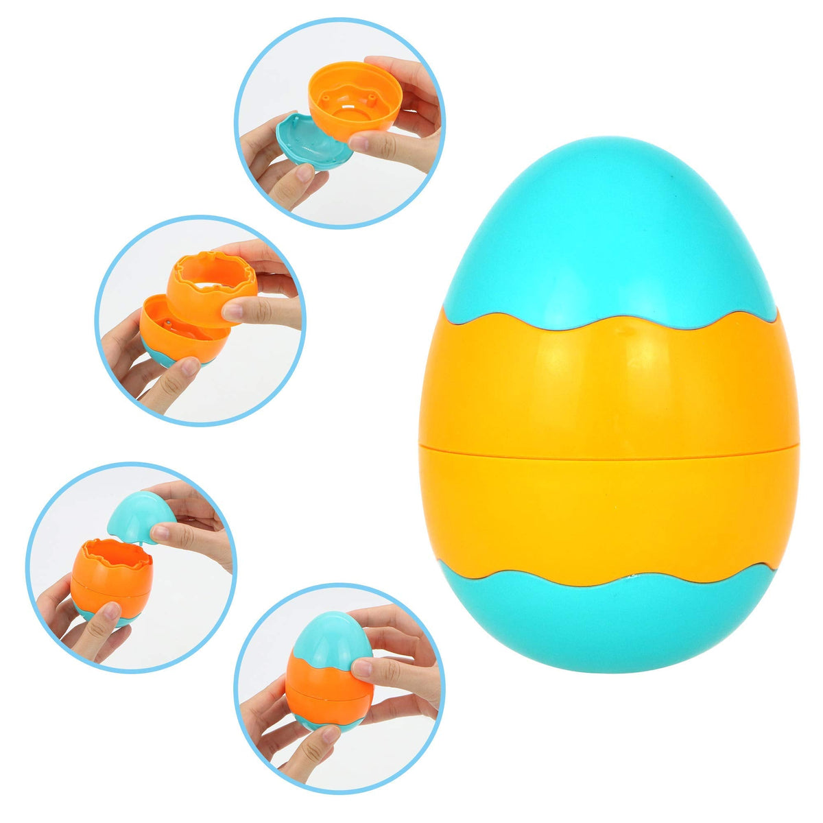 12 pcs 4 part Plastic Easter Eggs - additional view