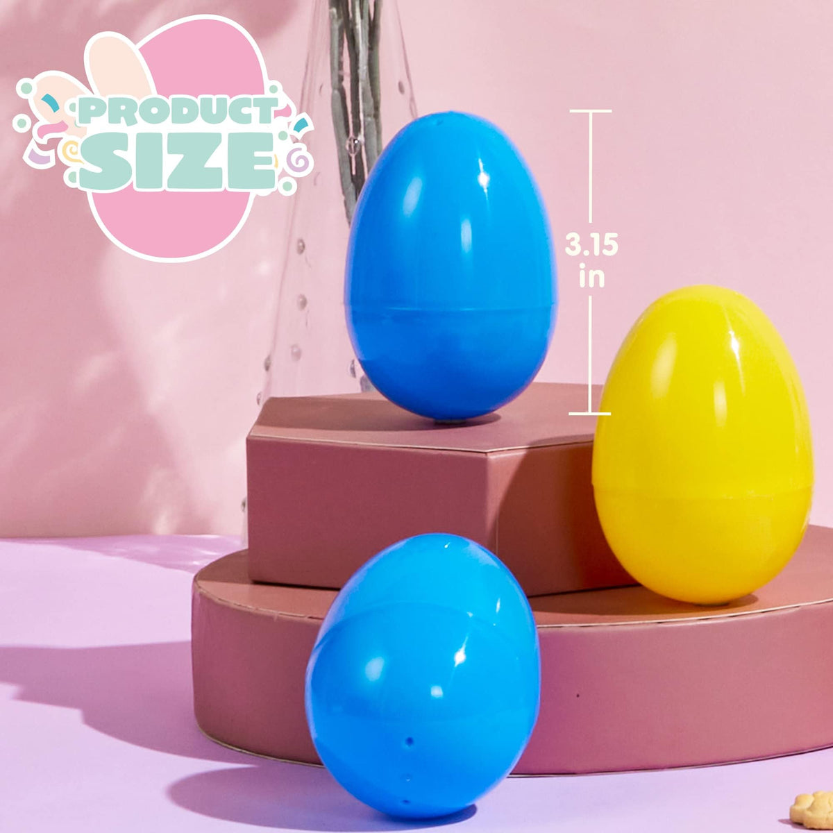 100 Set 3.15" Colorful Easter Eggs - additional view