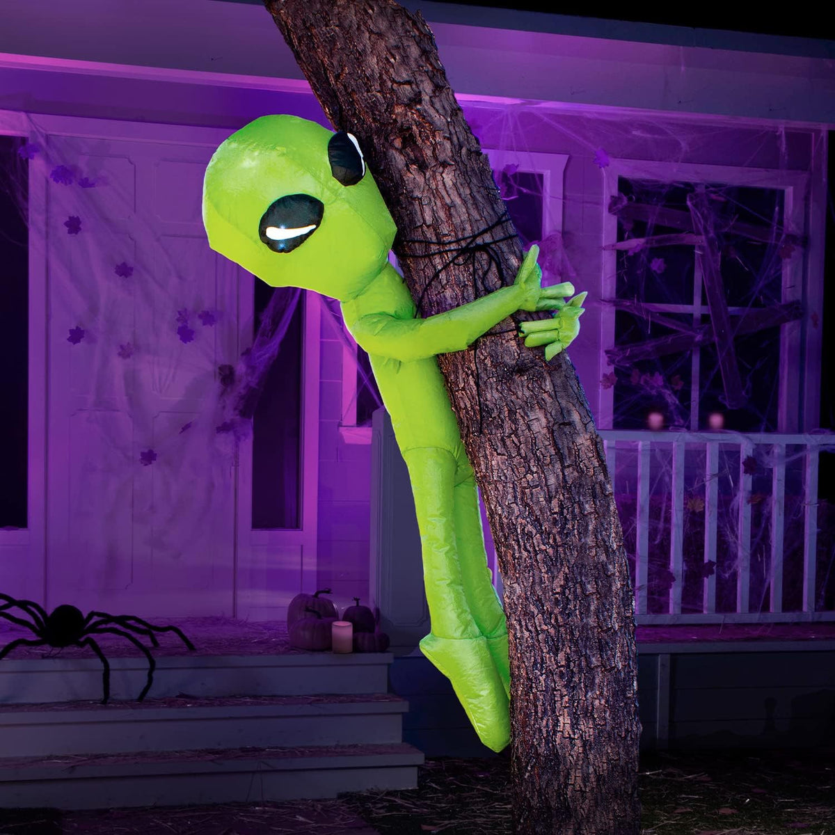 Joiedomi 4 FT Halloween Inflatable Tree Alien with LEDs