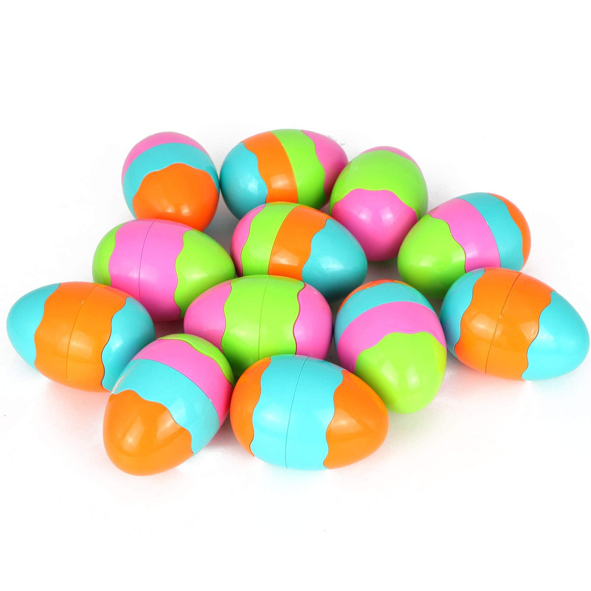 12 pcs 4 part Plastic Easter Eggs
