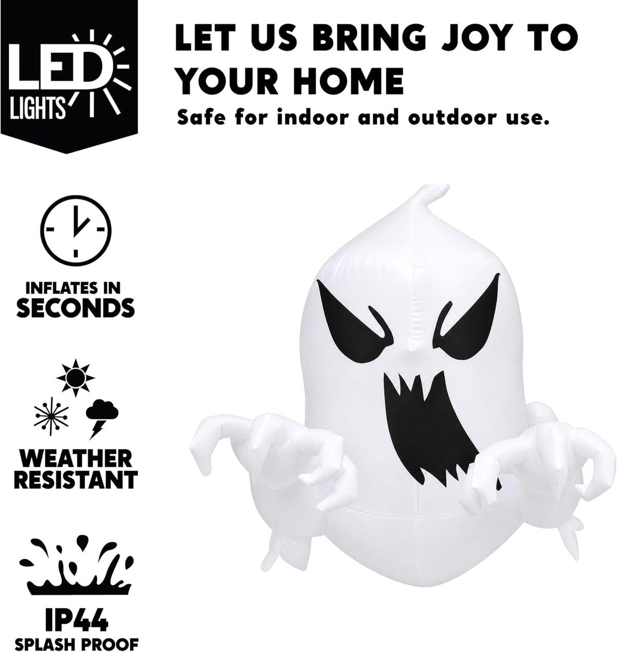 Joiedomi Halloween Inflatable Scary Flying Ghost Breaking Out from Window