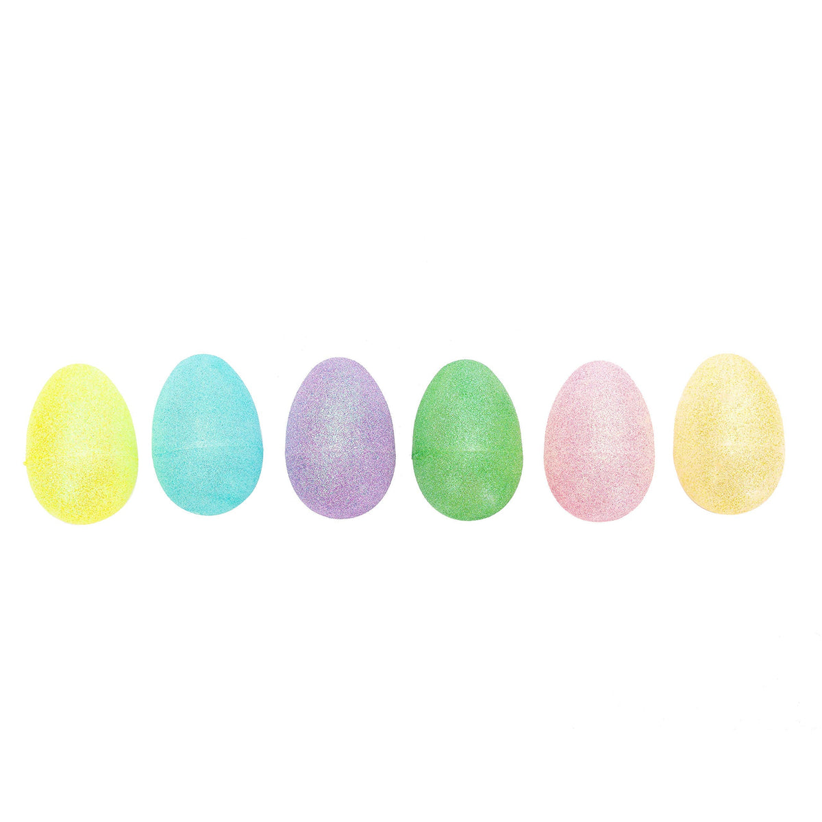 72 Pcs 2.5" Glitter Pastel Assorted Plastic Easter Eggs, Fillable Shells - additional view