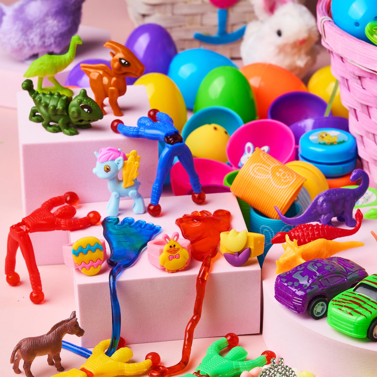 120 Pcs Toys Plus Stickers Prefilled Easter Eggs 2 3 / 8" - additional view