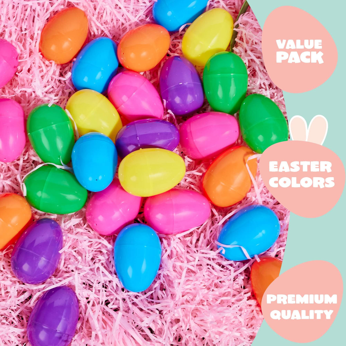 100 Set 3.15" Colorful Easter Eggs - additional view