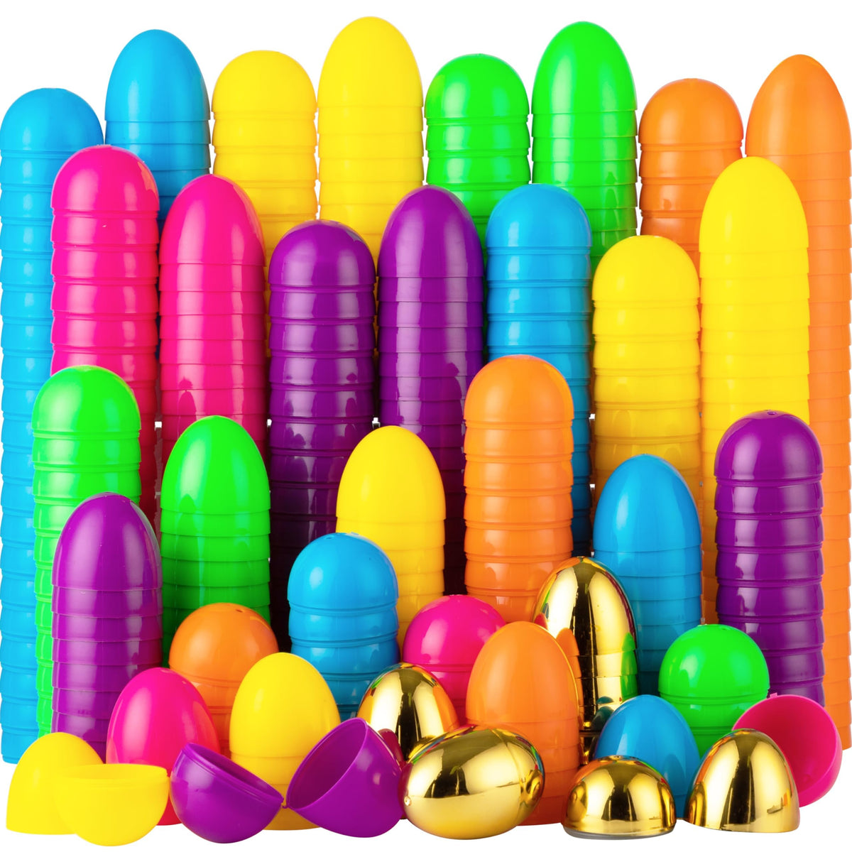 300 Pieces 2.3" Easter Eggs Including 6 Golden Eggs