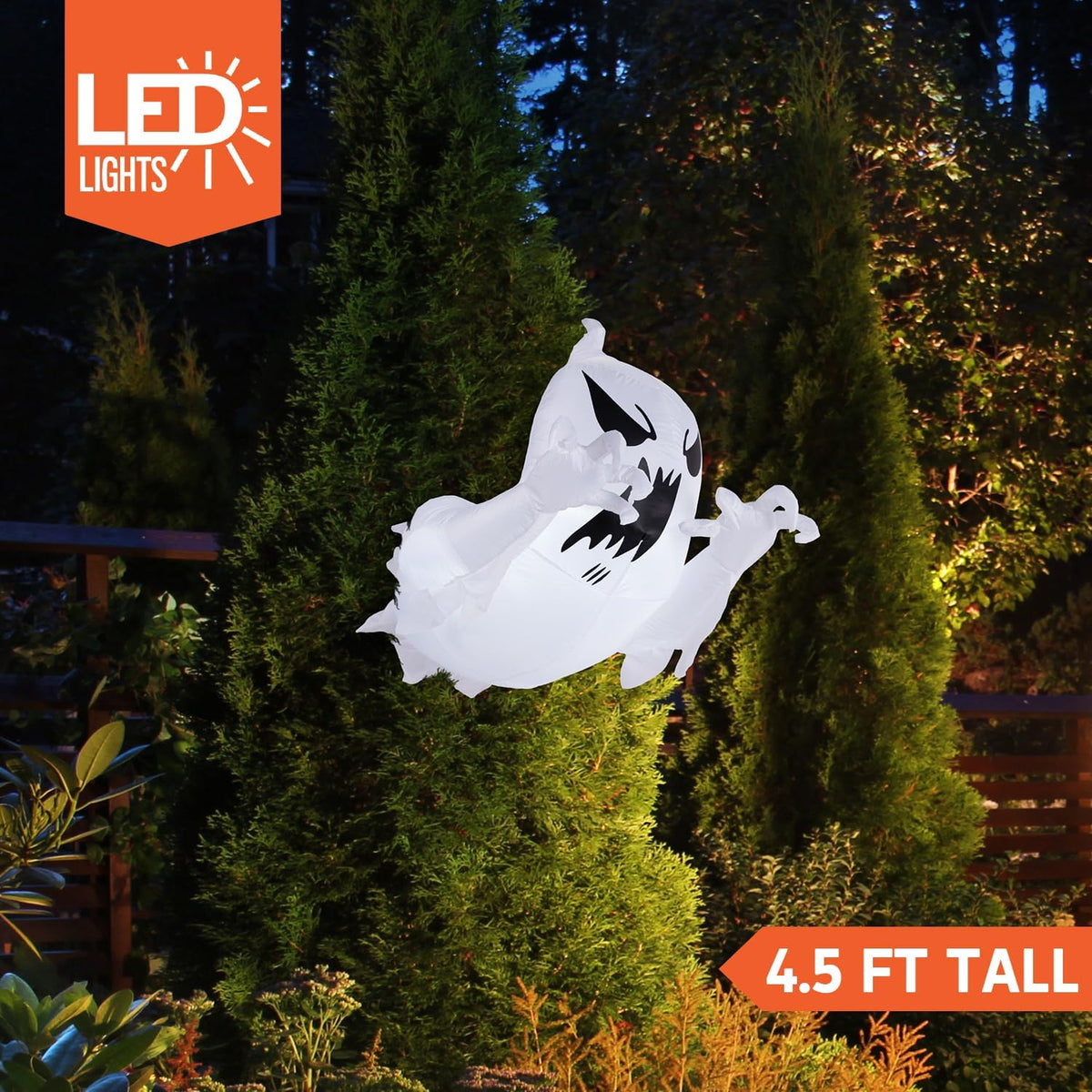 Joiedomi Halloween Inflatable Scary Flying Ghost Breaking Out from Window