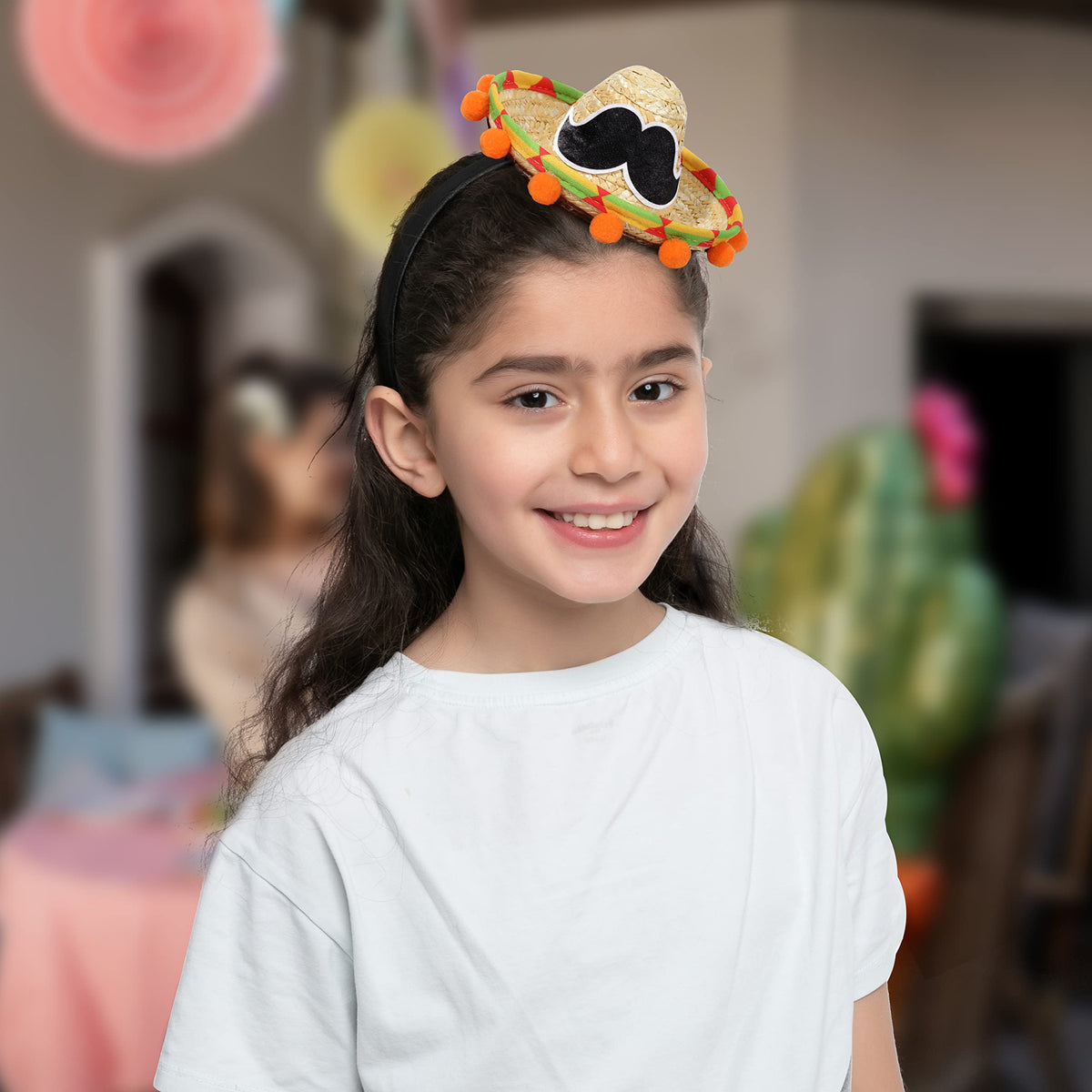 9 PCs Cinco de Mayo Sombrero Headbands, Mexican / Fiesta Theme Party Supplies / Decorations / Favors - additional view