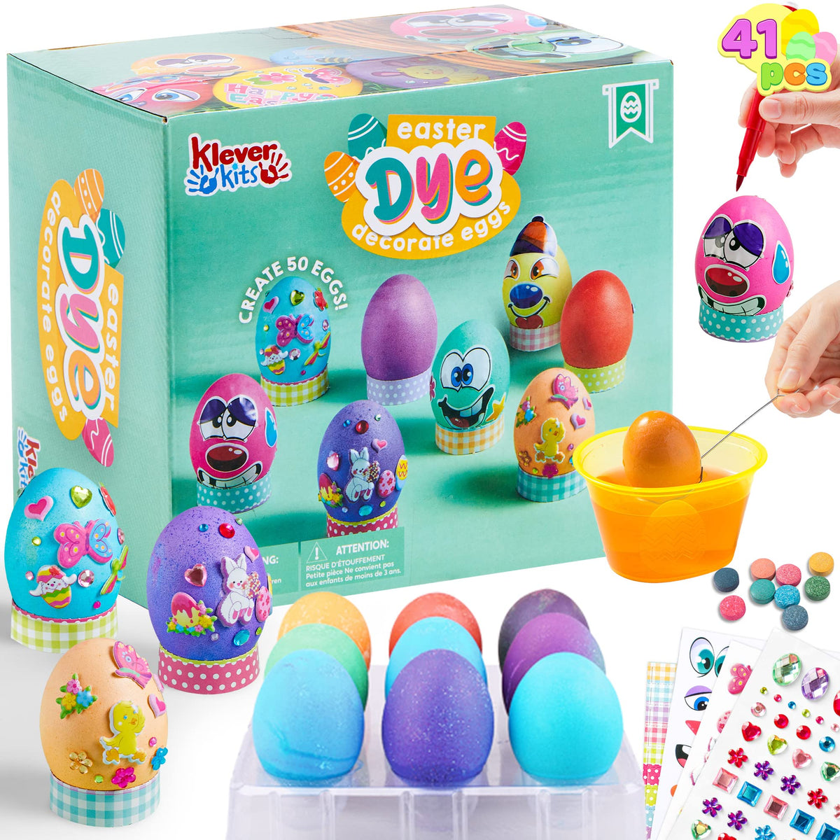 41 Pcs Easter Egg Decorating DIY Kit