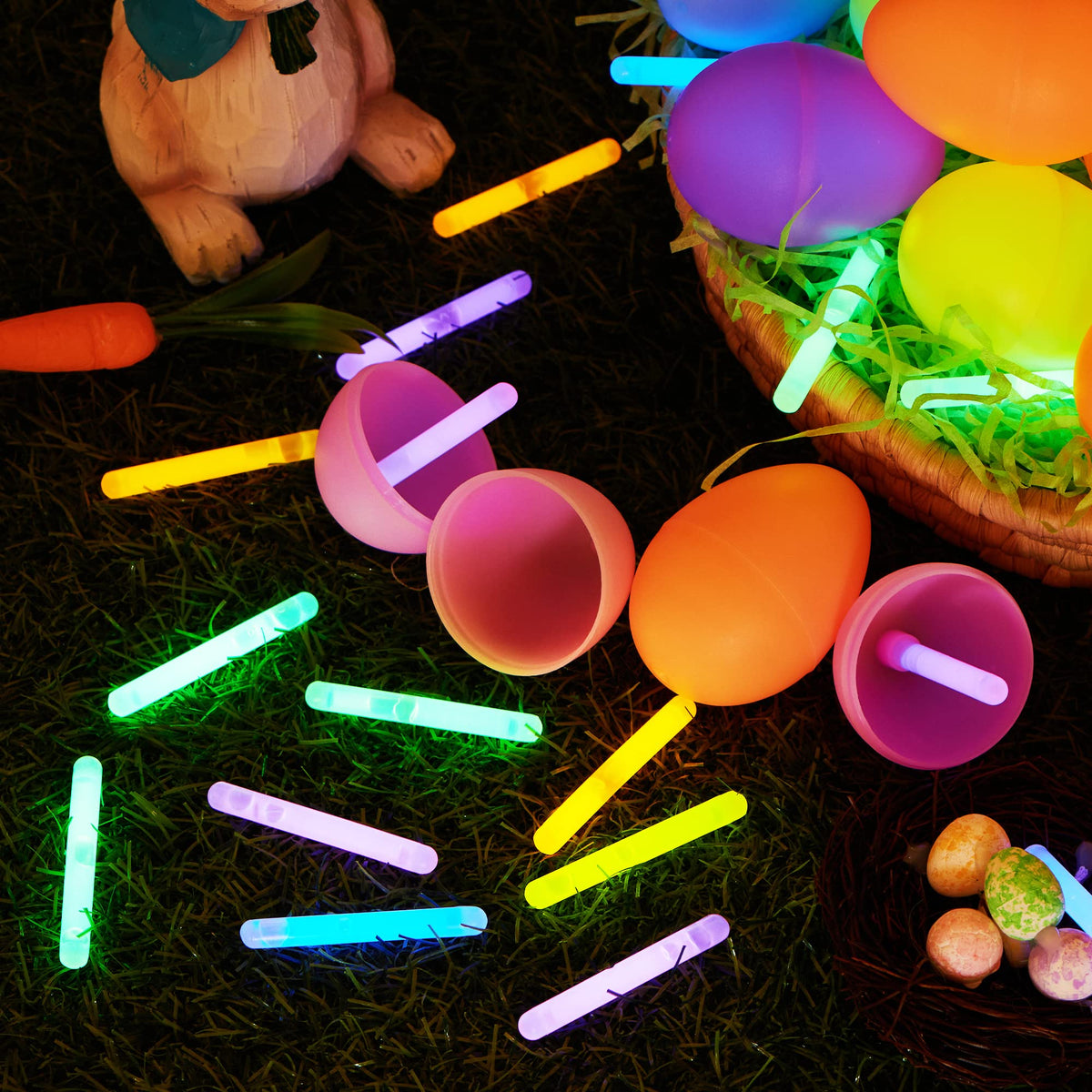 144 Easter Glow Eggs with 288 Mini Glow Sticks - additional view