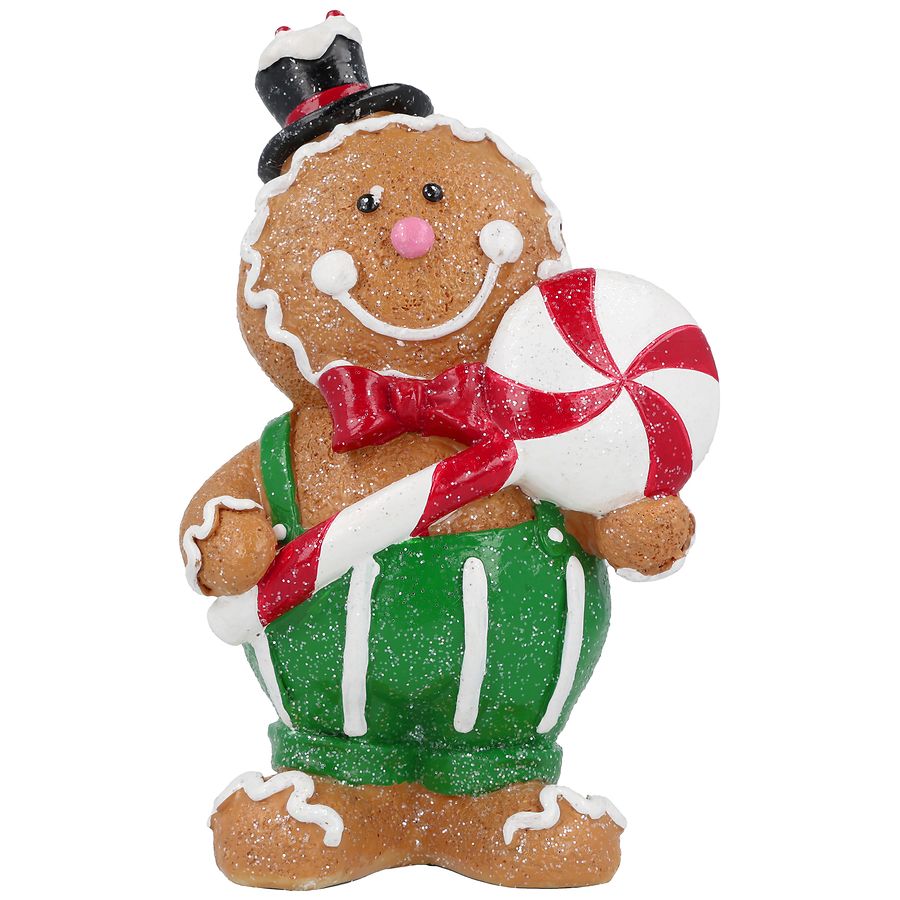 Festive Voice Gingerbread Christmas Figurine