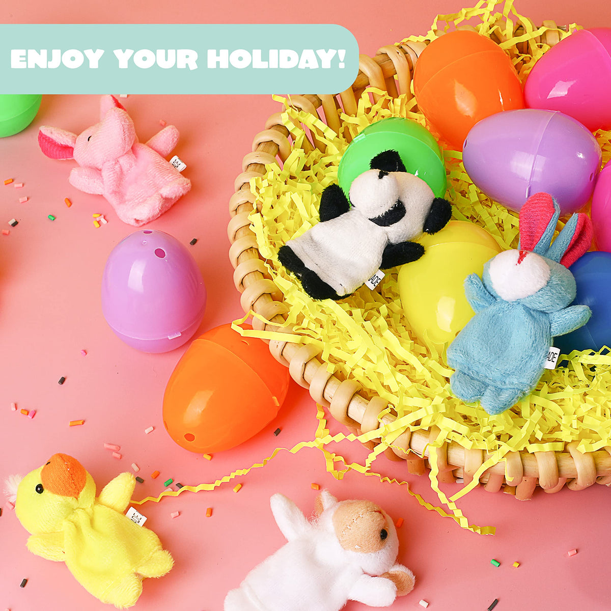 24 Pcs Easter Eggs Filled with Finger Puppets - additional view