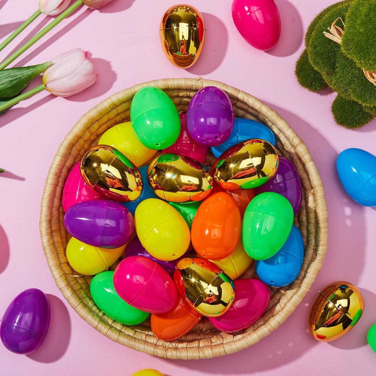 100 Pcs 2.3" Easter Eggs Assorted - additional view