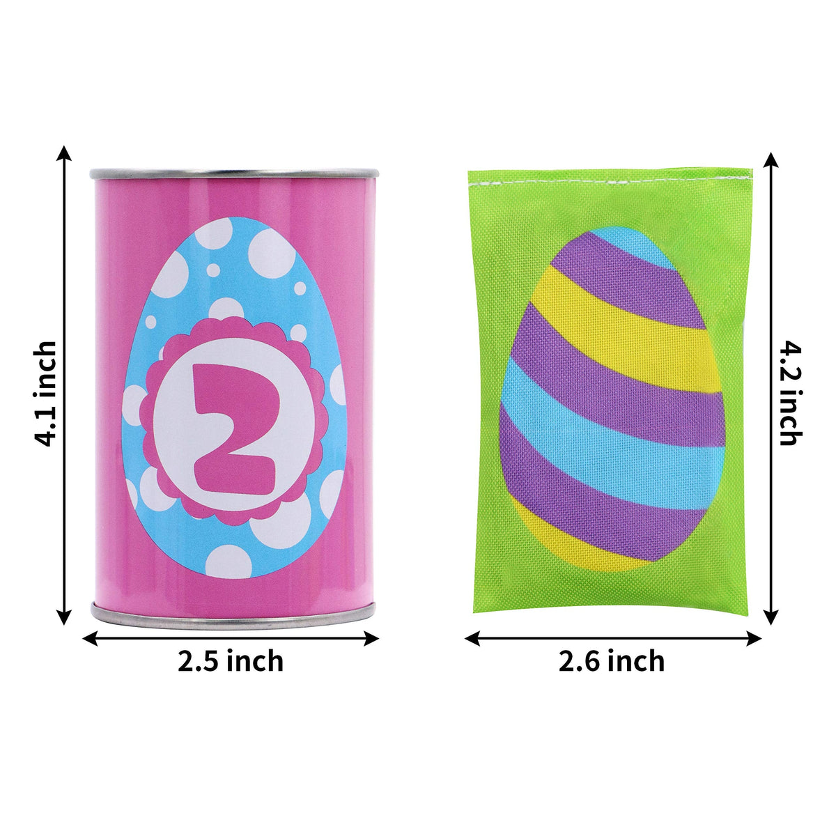 13 Pcs Easter Carnival Bean Bag Toss Knockdown Can Game Set - additional view