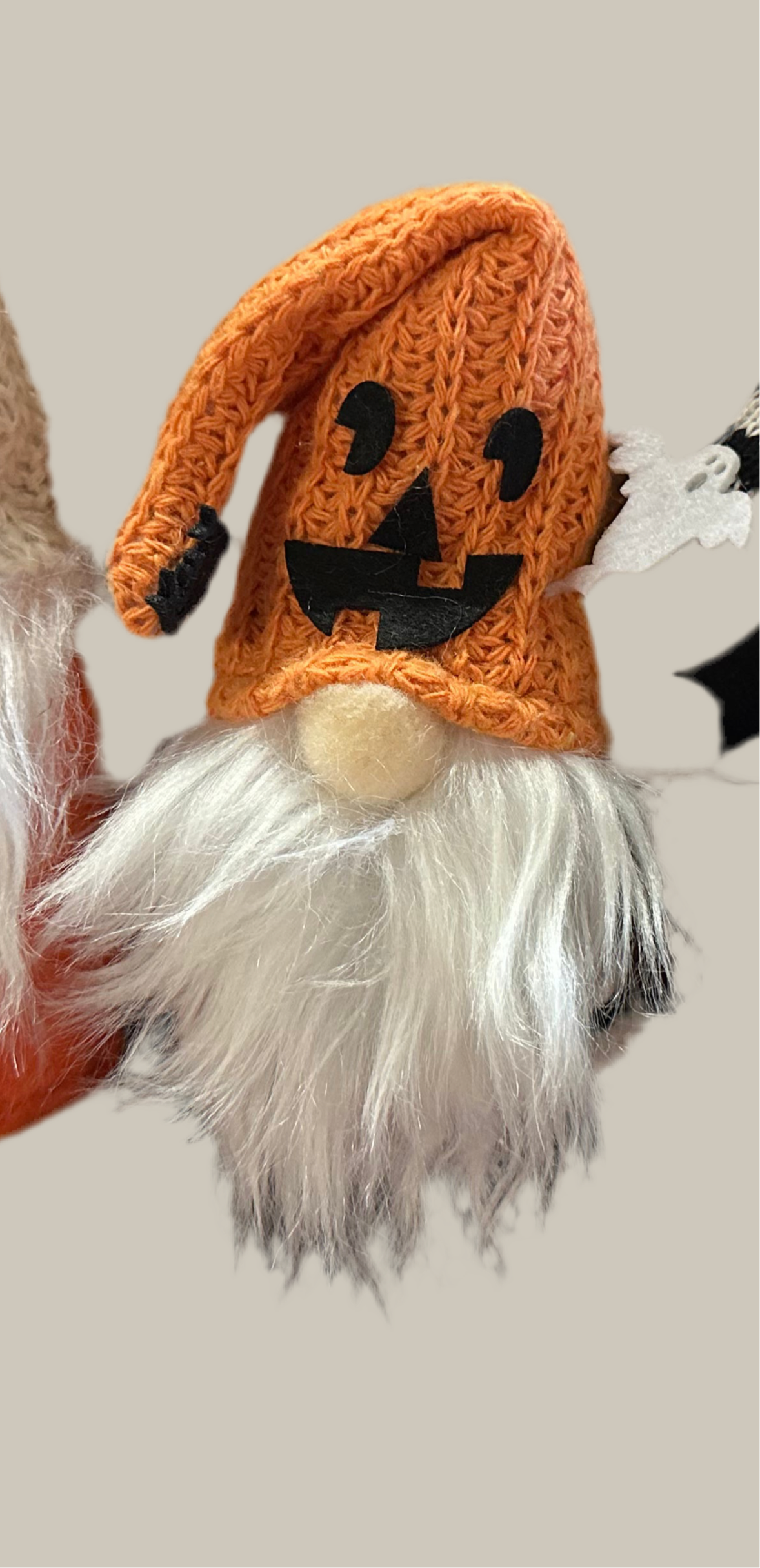 Spooky Halloween gnomes 4.5” Ghost, Pumpkin, Bat withskull - additional view
