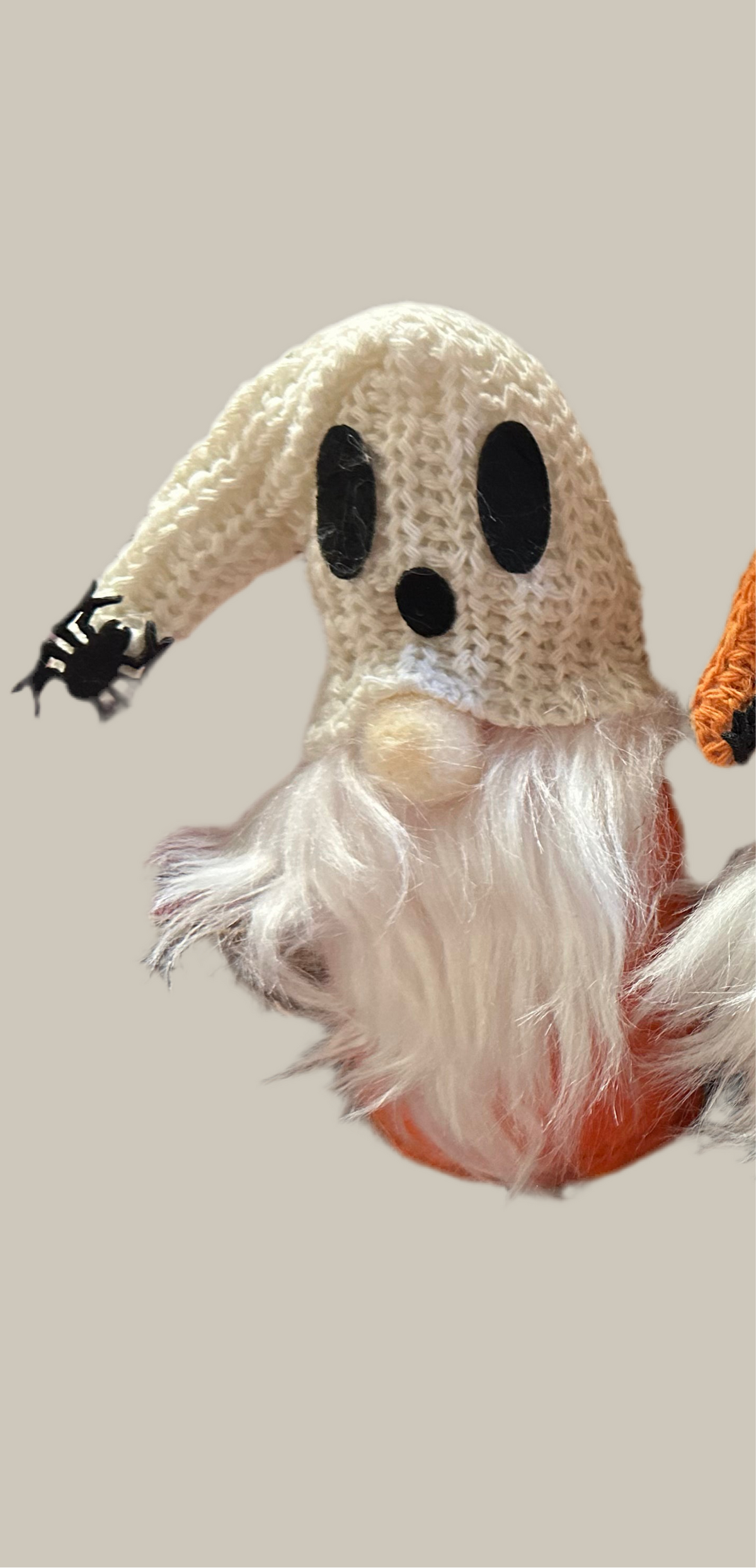 Spooky Halloween gnomes 4.5” Ghost, Pumpkin, Bat withskull - additional view