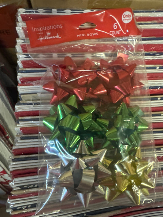 Mini gift bows 6 count 1.5”