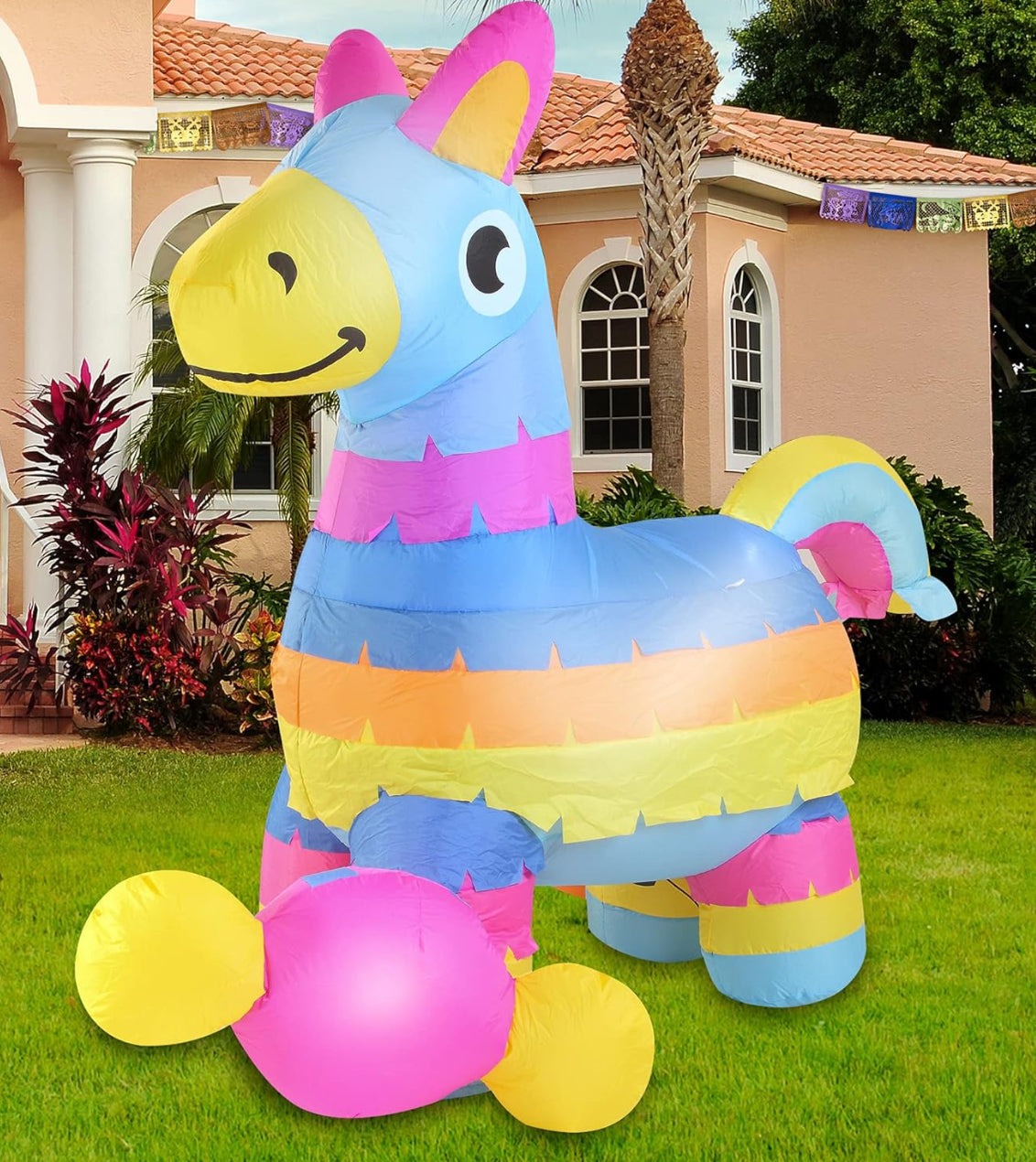 Cinco de Mayo piñata Pre-Loved Inflatable Decoration 6 FT Fiesta with Build-in LEDs Inflatable Inflatables for Cinco de Mayo Holiday Party Indoor, Outdoor, Yard, Garden, Lawn Spring Decor