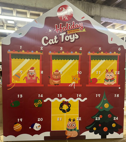 Cat toy holiday advent calendar, 24 pack