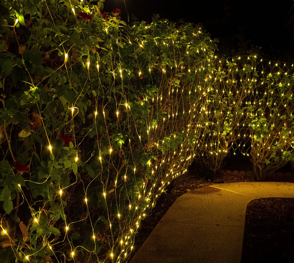 100ct Christmas Net / Mesh Lights Warm White 4.5’x6.5’ - additional view