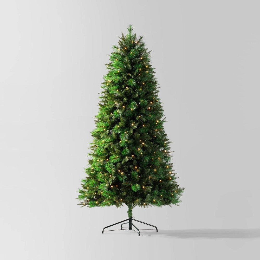 6.5' Pre-lit Balsam Fir Artificial Christmas Tree Clear Lights - Wondershop™