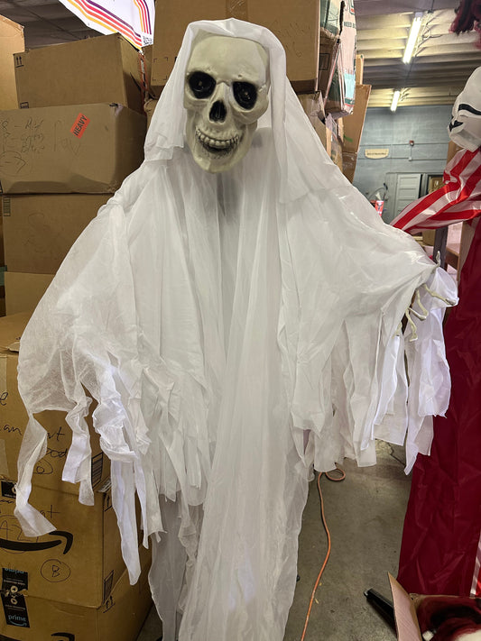 60 inch ghost ghoul, specter, animated white light up red eyes with
