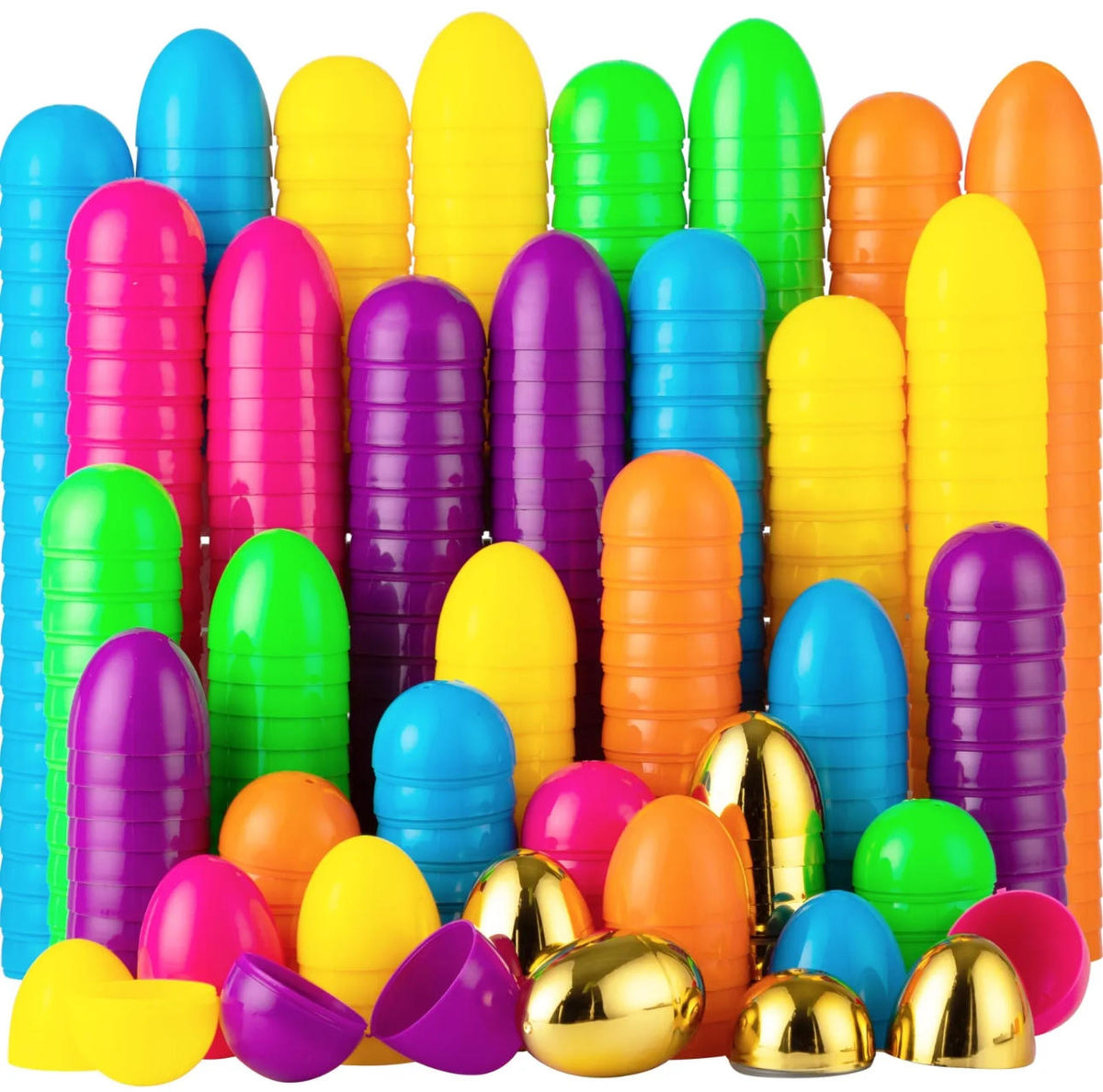 500 / 300 / 150 Pieces 2 3 / 8" Easter Eggs - fillable - additional view