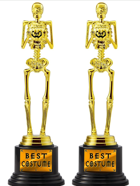 Halloween Trophy Awards Best Costume Skeleton -2 PCS