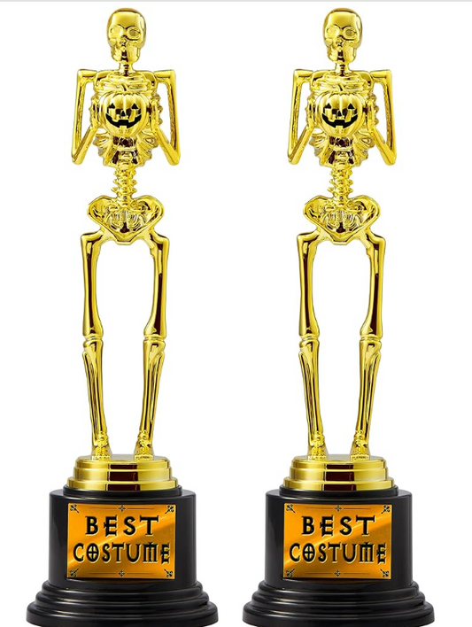 Halloween Trophy Awards Best Costume Skeleton -2 PCS