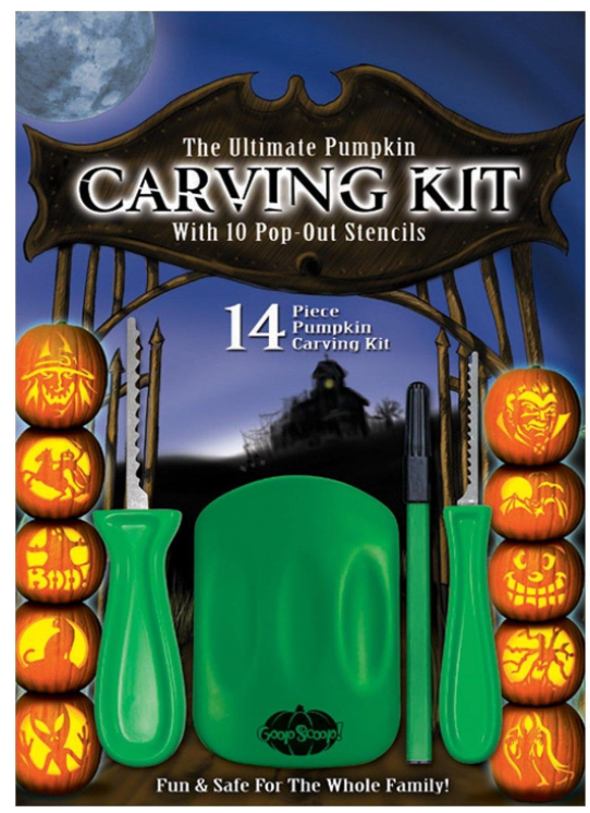 The Ultimate Pumpkin Carving Kit with 10 Pop-Out Stencils