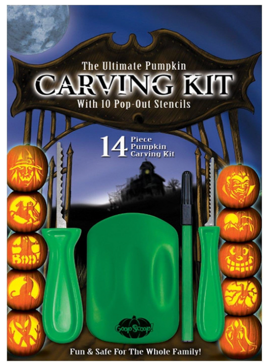 The Ultimate Pumpkin Carving Kit with 10 Pop-Out Stencils