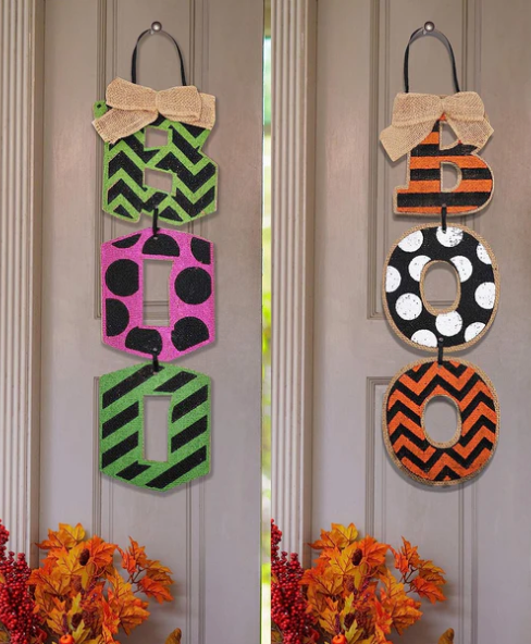 Halloween Boo Hanging Wall Signs - 2 pack