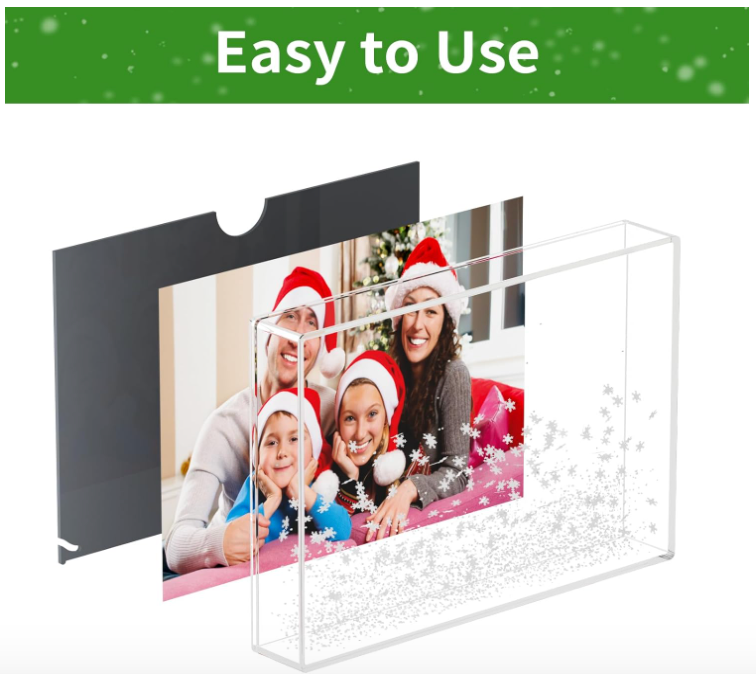 AITEE Glitter Picture Frame 4x6 Christmas Picture Frame - additional view