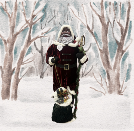 Black Santa Claus 60” 5ft signature collection African American CVS Merry Bright