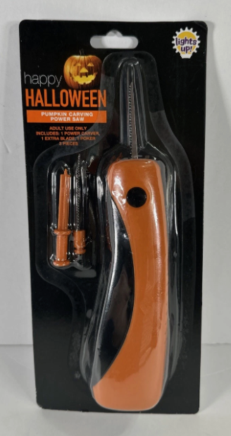Halloween 3 Piece Pumpkin Jack O Lantern Carving Power Saw Kit